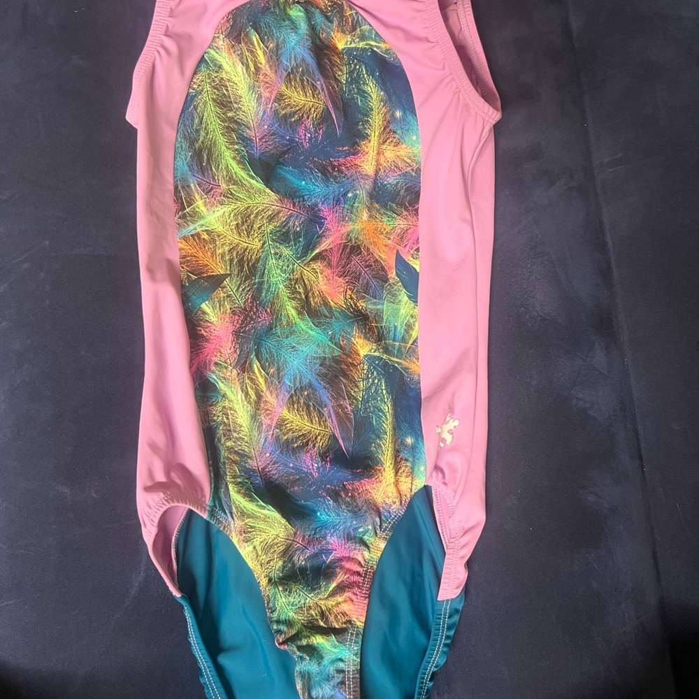 2 Colorful Patterned Gymnastics Leotards